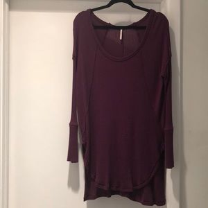 Free People ✨Never Worn ✨Purple Waffle Knit Tunic